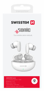 Swissten TWS Sonic Draadloze Oordopjes – Wit