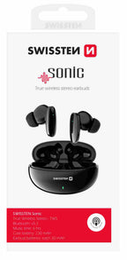 Swissten TWS Sonic Draadloze Oordopjes – Zwart