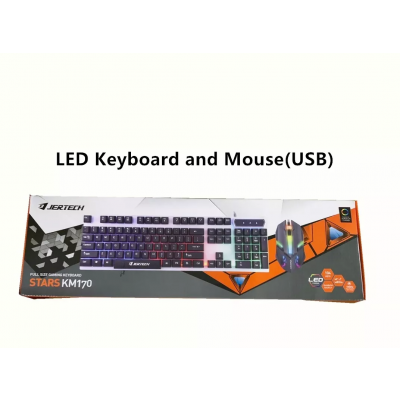 Bedraad toetsenbord + muis combo pack JERTECH KM170 (zwart)