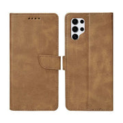Rixus bookcase voor Samsung Galaxy S25 Ultra – lichtbruin