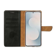 Rixus bookcase voor Samsung Galaxy S25 FE – zwart