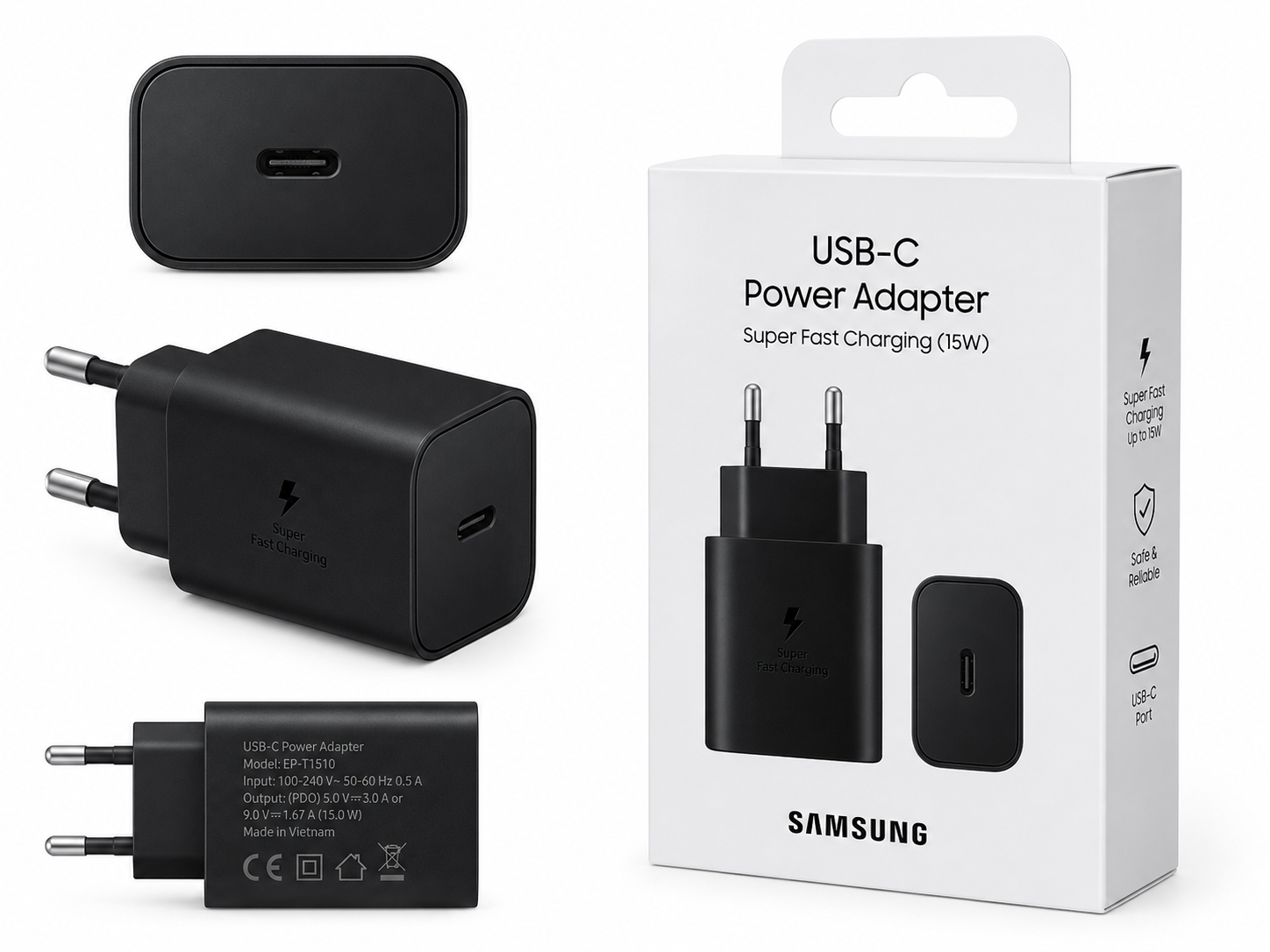 Samsung 25W USB-C PD Travel Adapter EP-TA800 Bulk – Zwart