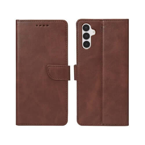 Rixus bookcase voor Samsung Galaxy S25 FE – bruin