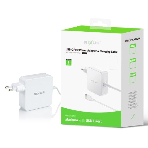 Rixus RXMCTC USB-C Laptop Oplader 96W – Wit