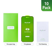 Rixus Privacy Full Curved Edge screenprotector voor iPhone 14 / 13 / 13 Pro / 16e / 17e – 10-pack
