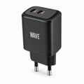Wave WA-174 Dual USB-C PD Wandlader 35W – Zwart