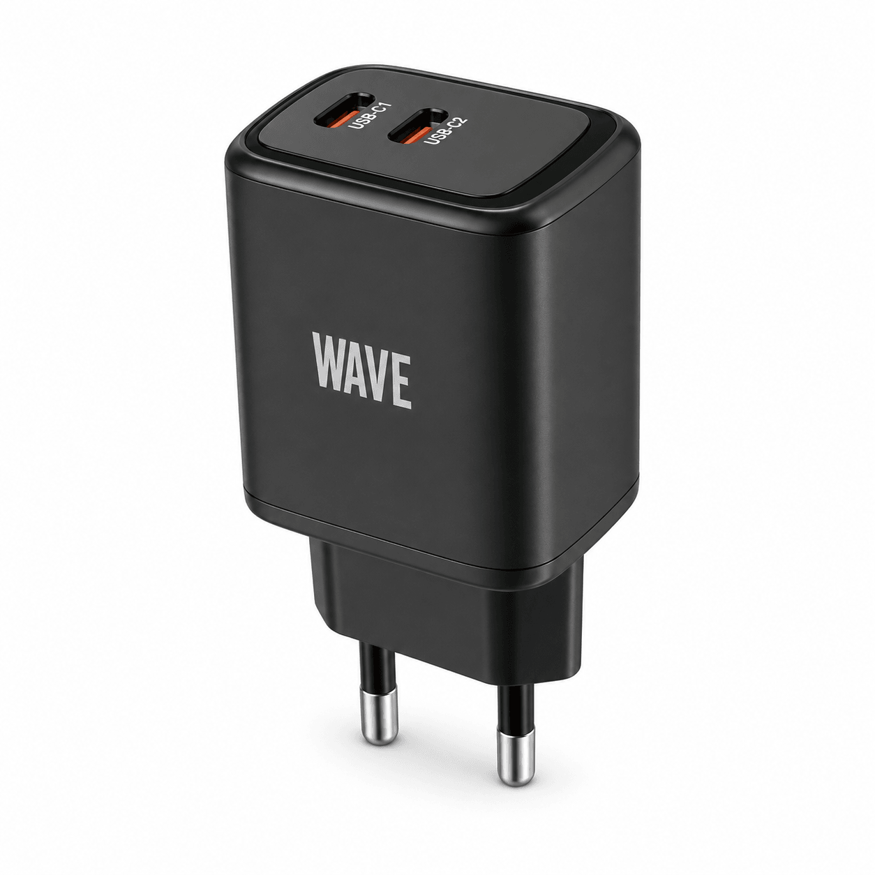 Wave WA-174 Dual USB-C PD Wandlader 35W – Zwart