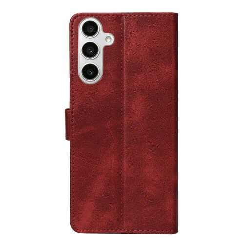 Rixus bookcase voor Samsung Galaxy S24 FE – donkerrood