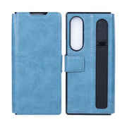Rixus wallet-hoesje met penhouder voor Samsung Galaxy Z Fold4 – sierrablauw