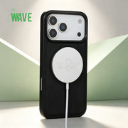 Wave Magsafe Hoes met portemonnee iPhone 12 / 12 Pro - Zwart