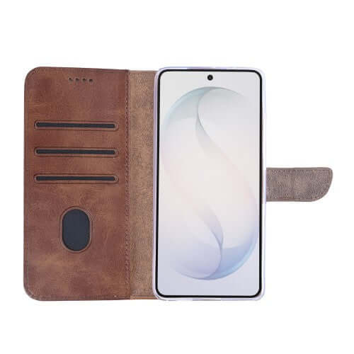 Rixus bookcase voor Samsung Galaxy S26 Ultra – bruin