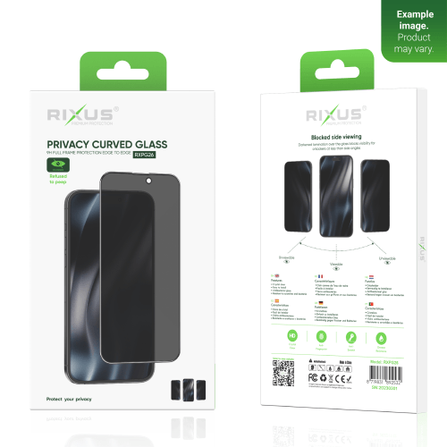 Rixus Privacy Full Curved Edge screenprotector voor Samsung Galaxy A50