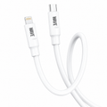 Wave WA-213 USB-C naar Lightning kabel van 1 meter in wit, geschikt voor 27W snelladen en dataoverdracht, 