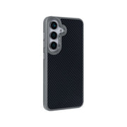 Rixus Mag Carbon hoesje voor Samsung Galaxy S25 Plus – MagSafe-compatibel, titaniumgrijs