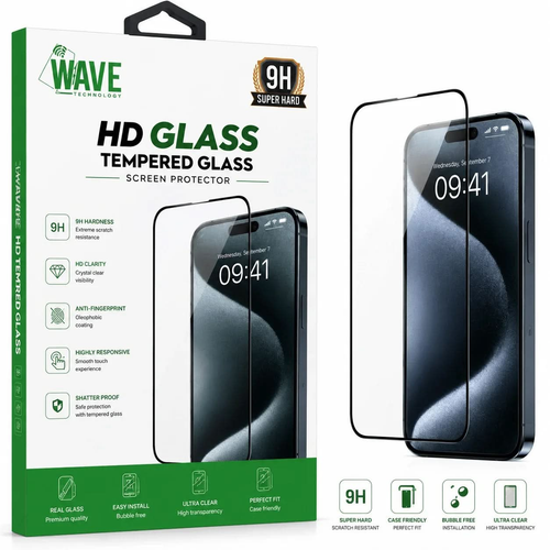 Wave 5D Screenprotector Helder – iPhone 15 - Wave by Laad Centrum