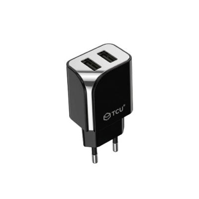 Dual USB-A Thuislader 5V (Zwart)