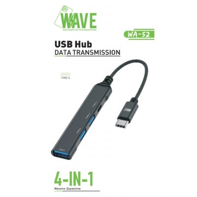 Wave WA-52 USB Hub Type-C Extender 4 in 1