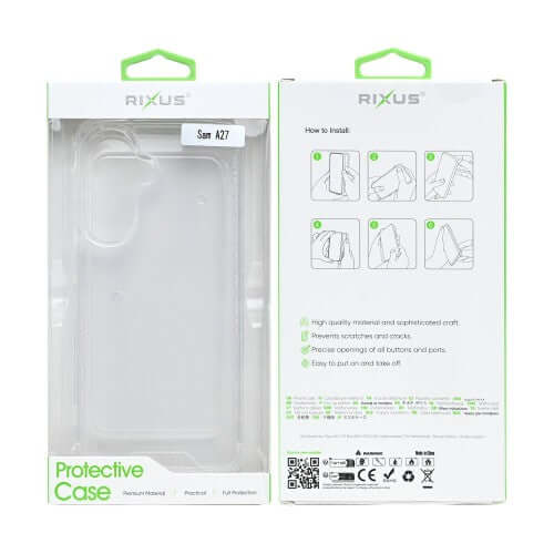 Rixus Anti-Burst MagSafe-compatibel hoesje voor Samsung Galaxy A27 – transparant