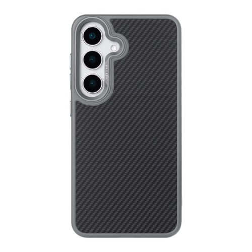 Rixus Mag Carbon MagSafe-compatibel hoesje voor Samsung Galaxy S26 Plus – titaniumgrijs