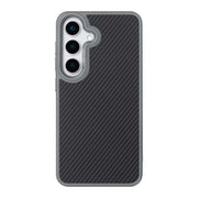 Rixus Mag Carbon MagSafe-compatibel hoesje voor Samsung Galaxy S26 Plus – titaniumgrijs