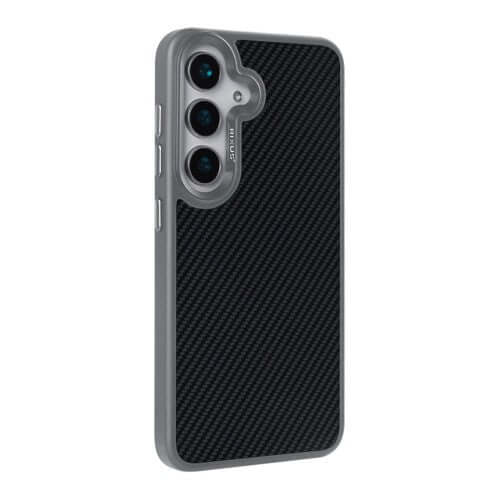 Rixus Mag Carbon MagSafe-compatibel hoesje voor Samsung Galaxy S26 Plus – titaniumgrijs