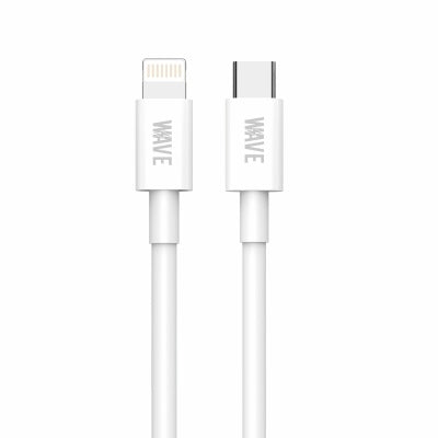Wave WA-164 PD 20W USB-C naar Lightning Kabel 30 cm – Wit