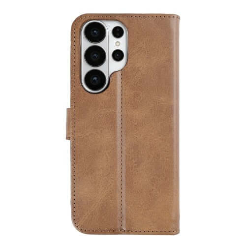 Rixus bookcase voor Samsung Galaxy S26 Ultra – lichtbruin