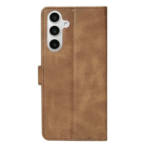 Rixus bookcase voor Samsung Galaxy S24 FE – lichtbruin