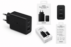 Samsung 65W Power Adapter Trio – 2x USB-C & 1x USB-A Super Fast Charger – Zwart (Retail) - Laad Centrum