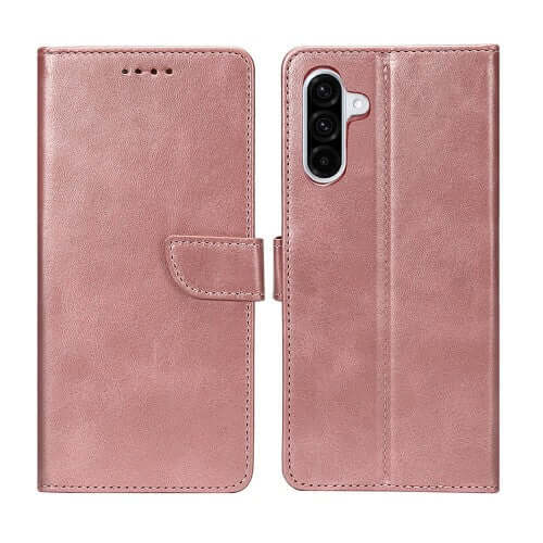 Rixus bookcase voor Samsung Galaxy A36 / A37 – roze