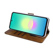 Rixus bookcase voor Samsung Galaxy A27 – lichtbruin