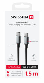 Swissten Textile II USB-C Kabel – Stijlvolle Oplossing voor Thuis en Onderweg - Laad Centrum