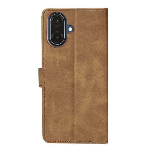 Rixus bookcase voor Samsung Galaxy A07 / A08 – lichtbruin
