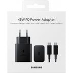 Samsung 45W PD Power Adapter USB-C + USB-C Kabel – Zwart