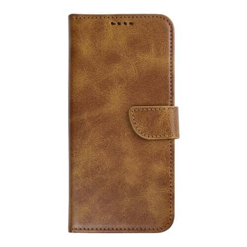 Rixus bookcase voor Samsung Galaxy A27 – lichtbruin