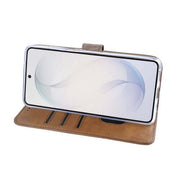 Rixus bookcase voor Samsung Galaxy S26 Ultra – lichtbruin