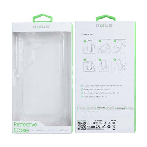 Rixus Anti-Burst hoesje voor Samsung Galaxy S25 FE – transparant