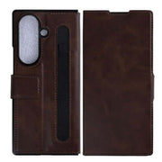 Rixus wallet-hoesje met penhouder voor Samsung Galaxy Z Fold7 – bruin