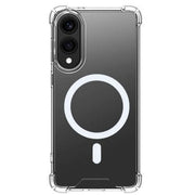 Rixus Anti-Burst hoesje voor Samsung Galaxy S25 Edge – MagSafe-compatibel, transparant