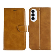 Rixus bookcase voor Samsung Galaxy S25 Edge – lichtbruin