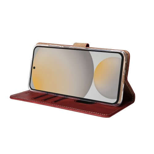 Rixus bookcase voor Samsung Galaxy S24 FE – donkerrood