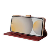 Rixus bookcase voor Samsung Galaxy S24 FE – donkerrood