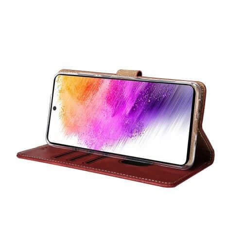 Rixus bookcase voor Samsung Galaxy A56 – donkerrood