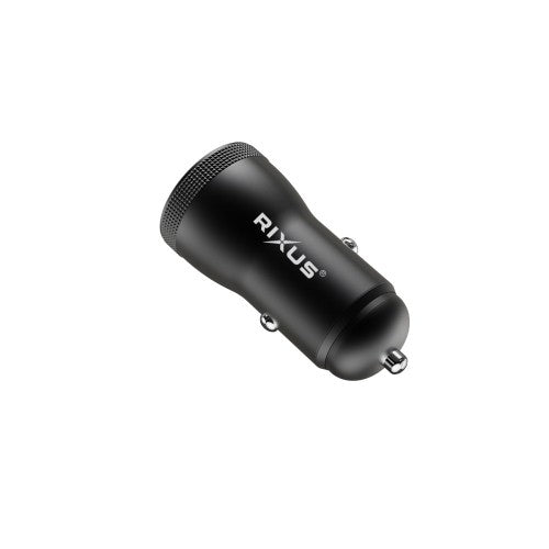 Rixus RXCC11 USB-C PD + QC Autolader 20W – Zwart