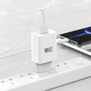 Wave WA-319W-20 Travel Charger 12W USB-A Port With USB-C Cable (wit)
