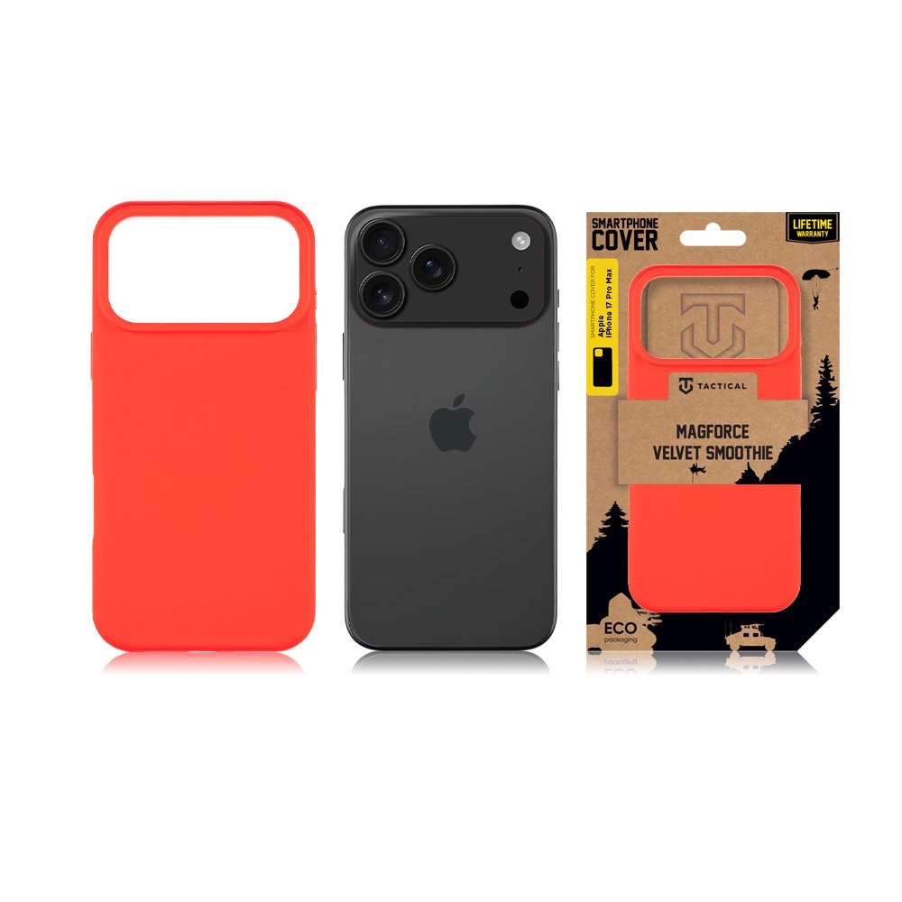 Tactical iPhone 17 Pro Max/iPhone 18 Pro Max MagForce Velvet Smoothie Cover - 8596311284366 - Chilli