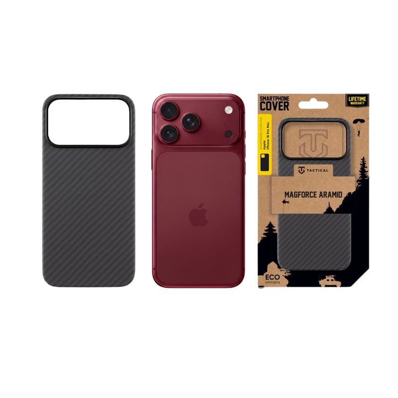 Tactical iPhone 17 Pro Max/18 Pro Max MagForce Aramid Cover - 8596311314704 - Black