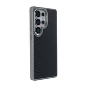 Rixus Mag Carbon hoesje voor Samsung Galaxy S25 Ultra – MagSafe-compatibel, titaniumgrijs