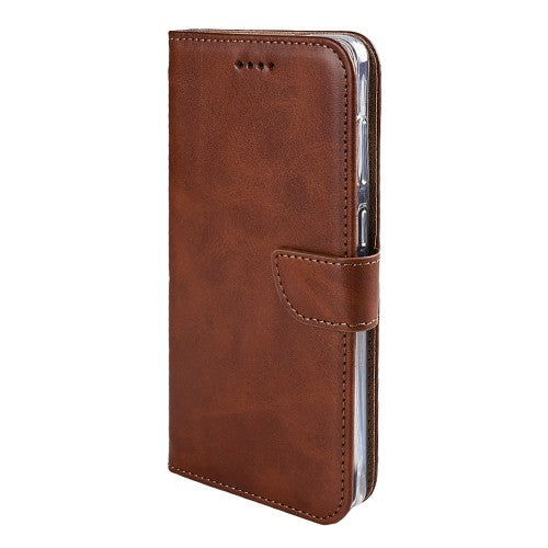 Rixus bookcase voor Samsung Galaxy S25 Edge – bruin