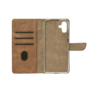 Rixus bookcase voor Samsung Galaxy A06 – lichtbruin